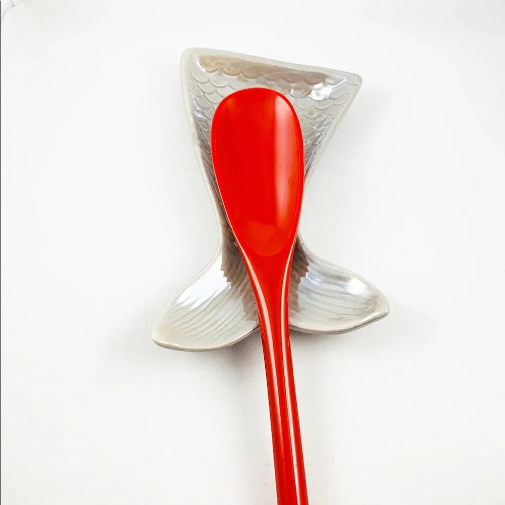 Pearlized Ceramic Mermaid Tail Spoon Rest - Picture 1 of 5